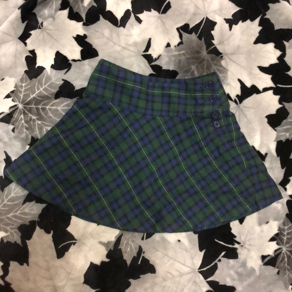 Lands End Kids Plaid Holiday Skirt - Picture 2 of 9